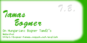 tamas bogner business card